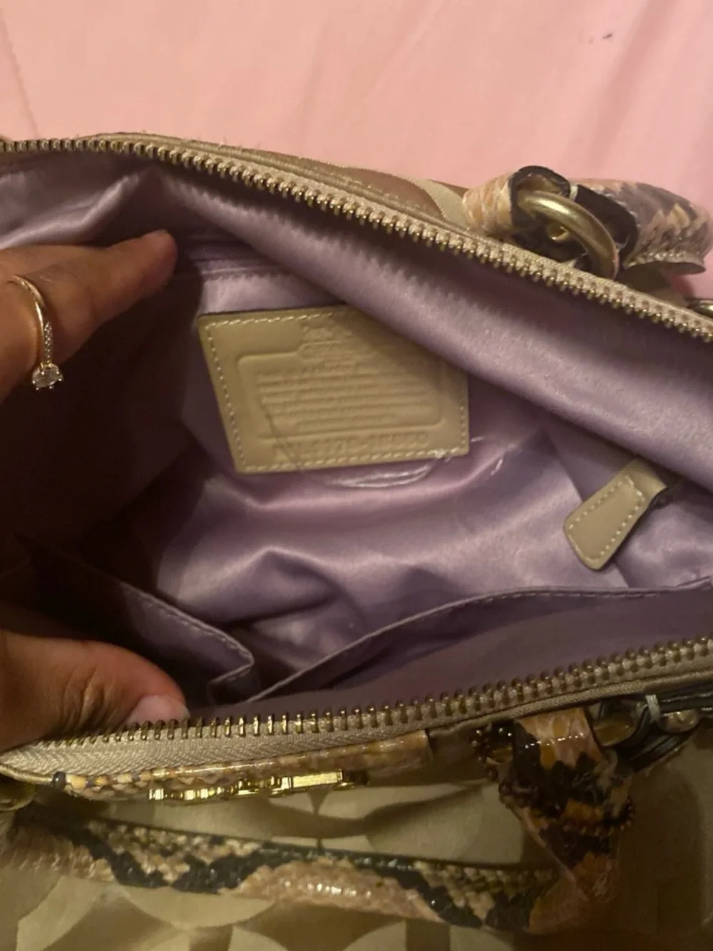 Coach satchel gold